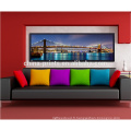 City Landscape Photo Canvas Print / New York Canvas Wall Art / Brooklyn Bridge Canvas Painting